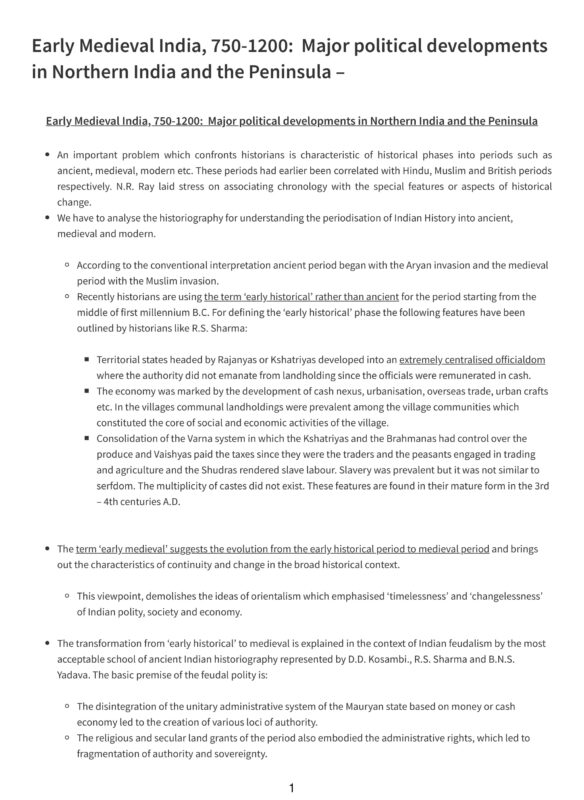 Medieval History Part 1 And 4 Printed Notes By Self Study In English Medieval History Part 1 And 4 Printed Notes By Self Study In English