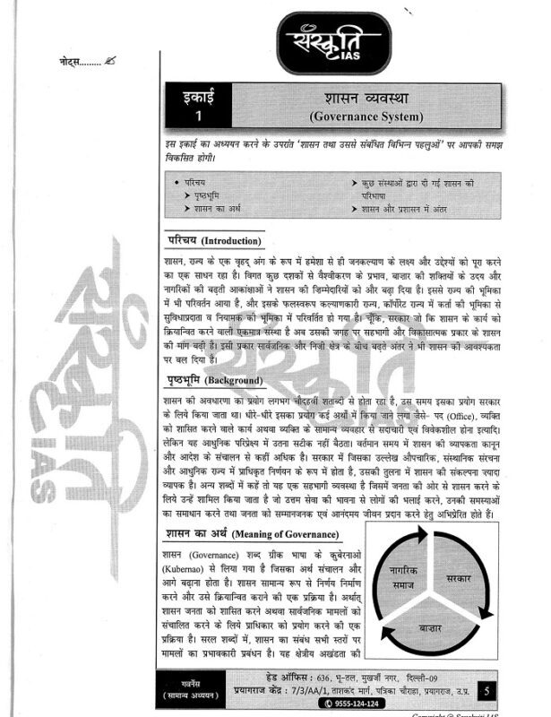 Gs Paper 2 Polity And Governance Notes By Sanskriti Ias In Hindi For Gs Paper 2 Polity And Governance Notes By Sanskriti Ias In Hindi For