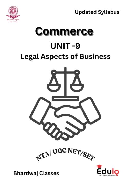 EduIQ Unit 6-10 Commerce Printed Notes with MCQs for UGC NET 2025 & Competitive Exams-c