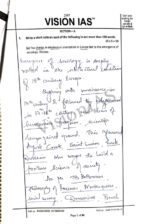 Sociology Test Copy by UPSC Topper Aayushi Bansal Rank-7 for Mains 2025 – Vision IAS-a