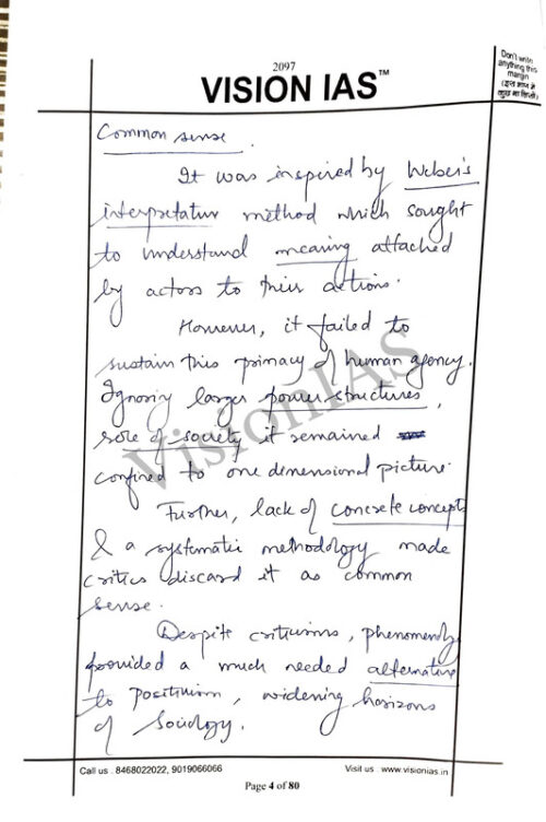 Sociology Test Copy by UPSC Topper Aayushi Bansal Rank-7 for Mains 2025 – Vision IAS-d