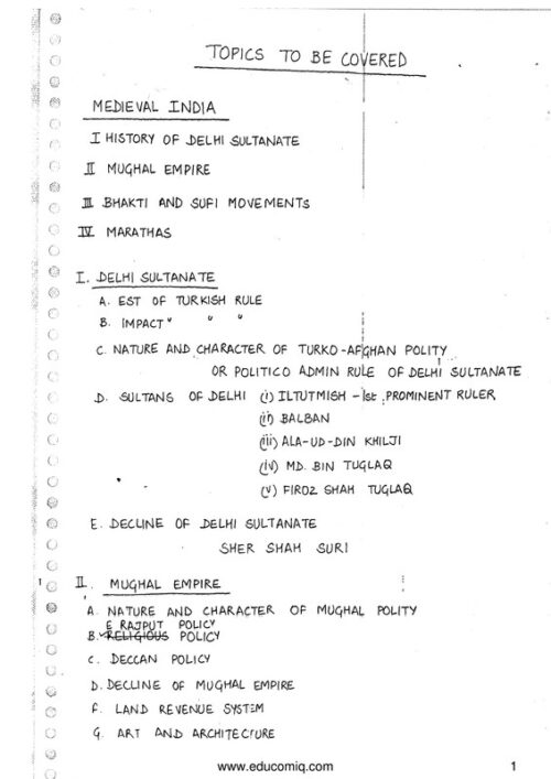 Baliyan Sir History Optional Paper 1 Handwritten Notes with GS SCORE Test Series for UPSC Mains 2025-c