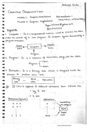 Computer Science Computer Organization Handwritten Notes for ESE Gates 2023-a