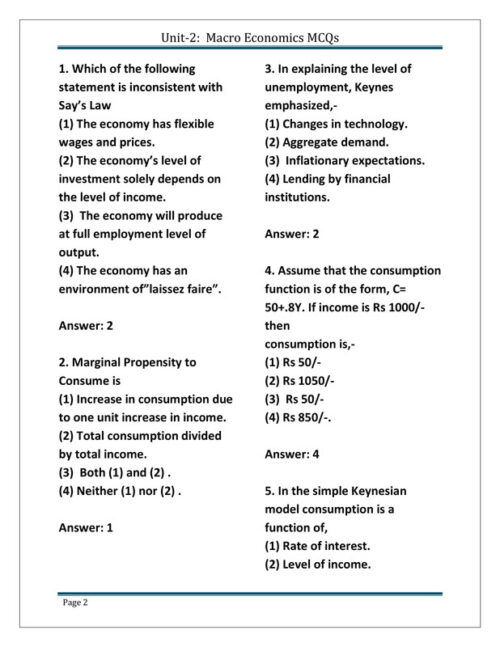 EduIQ Macro Economy Unit-II Notes by Bhardwaj Academy for NTA UGC NET/SET 2025 with MCQs-e