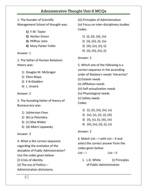 EduIQ Public Administration Printed Notes (Unit 6 to 10) with MCQs for UGC NET 2025 and other competitive exams.-g
