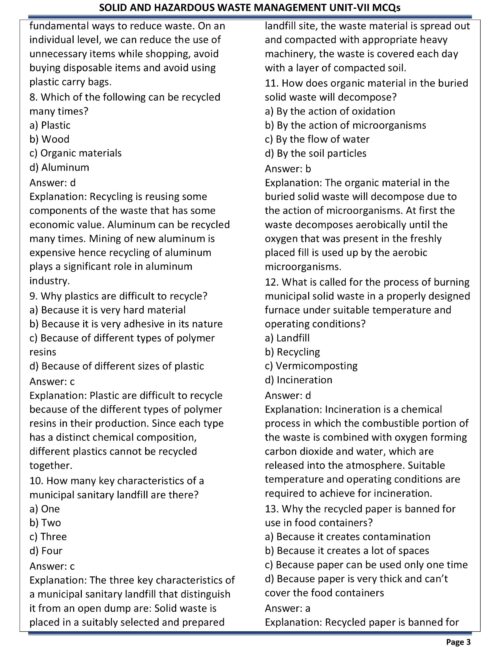 EduIQ Unit 7 & 8 Environmental Science Notes for UGC NET 2025, including Solid Waste Management and Environmental Legislation.-f