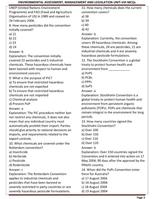EduIQ Unit 7 & 8 Environmental Science Notes for UGC NET 2025, including Solid Waste Management and Environmental Legislation.-h