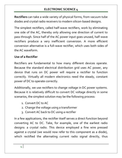 Unit-4 Rectifier Electronics Science Notes for UGC NET 2025 by Bhardwaj Academy – EduIQ-c