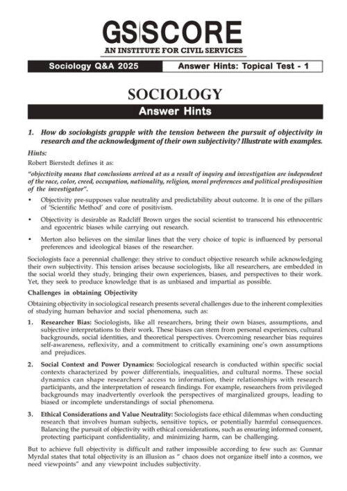 Complete Sociology Notes Paper I-II by IAS Gurukul with GS SCORE 5 Test Series for UPSC Mains-f
