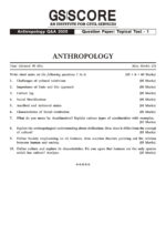 Anthropology Optional Notes Vol. 1–4 with GS SCORE Topical 10 Test Series for UPSC Mains 2025 in English-e
