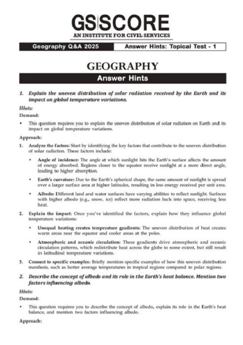 Human Geography Paper 1 Class Notes by Shabbir with GS SCORE Topical Tests – UPSC Mains 2025 – English Medium-e