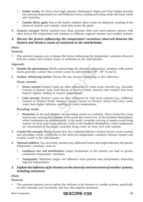 Indian Geography Optional Class Notes Paper 1 by Shabbir Sir with GS SCORE 5 Topical Test in English for UPSC Mains 2025-g