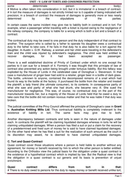 EduIQ Printed Notes – Law of Torts, Consumer Protection, Commercial & Family Law with MCQs for UGC-NET, SET, JRF & PhD Exams-c