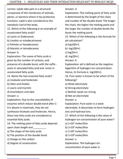 EduIQ Life Science Molecules and Their Interaction Relevant to Biology Printed Notes for CSIR UGC-NET