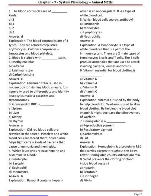 EduIQ Life Science System Physiology – Animal Printed Notes for CSIR UGC-NET in English Medium
