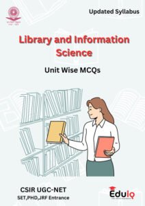 Eduiq Library Science MCQs and Answers Printed Notes cover for CSIR UGC NET SET JRF exam preparation