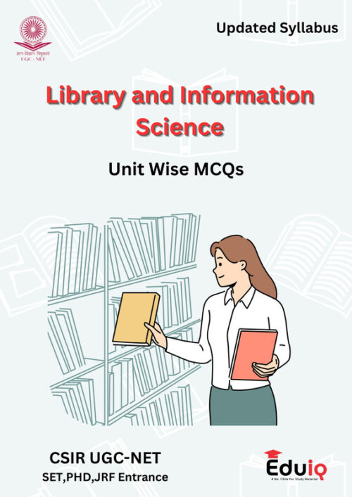 Eduiq Library Science MCQs and Answers Printed Notes cover for CSIR UGC NET SET JRF exam preparation
