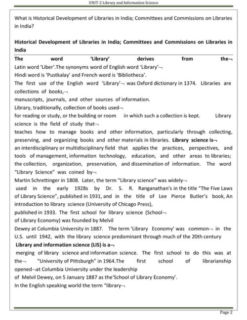EduIQ Library Science Unit 1 to 3 Notes with MCQs for CSIR UGC NET SET JRF Exam-a