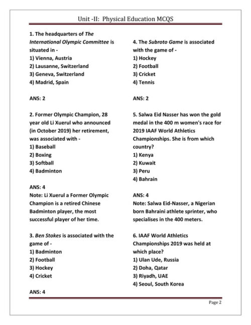 EduIQ Physical Education Notes with MCQs for CSIR UGC NET SET JRF – Unit 1 to 5-h