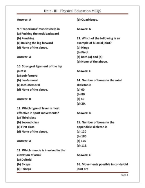 EduIQ Physical Education Notes Unit 3 & 4 with MCQs for CSIR UGC NET SET JRF-e