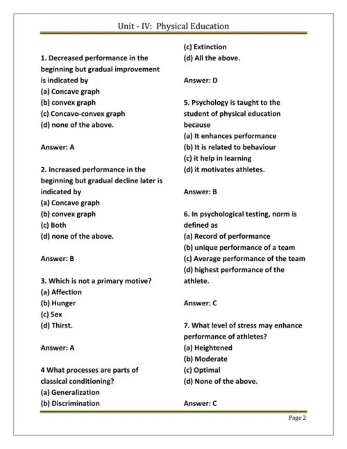 EduIQ Physical Education Notes Unit 3 & 4 with MCQs for CSIR UGC NET SET JRF-f