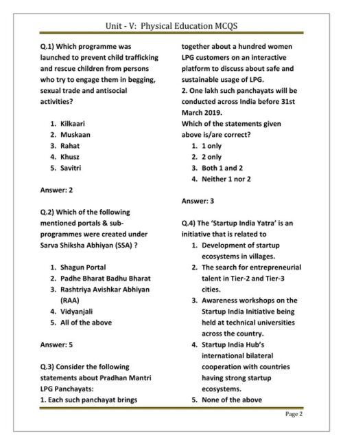 EduIQ Unit 5 and 6 Physical Education Notes with MCQs for CSIR UGC NET SET JRF-e
