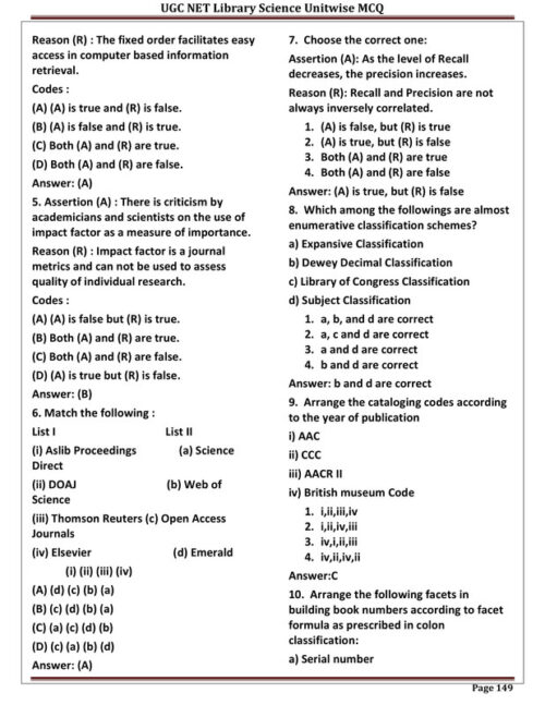 EduIQ Unit 4 to 6 Library Science Notes with MCQs and Answers for CSIR UGC NET SET JRF-d