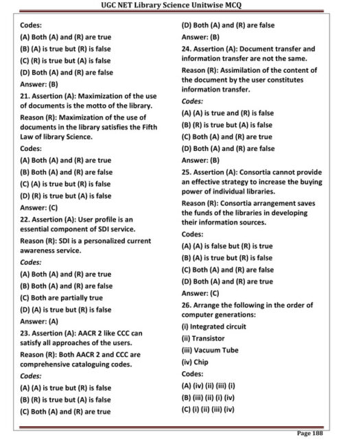 EduIQ Unit 6 to 10 Library Science Printed Notes with MCQs and Answers for CSIR UGC NET SET JRF Exam Preparation-e