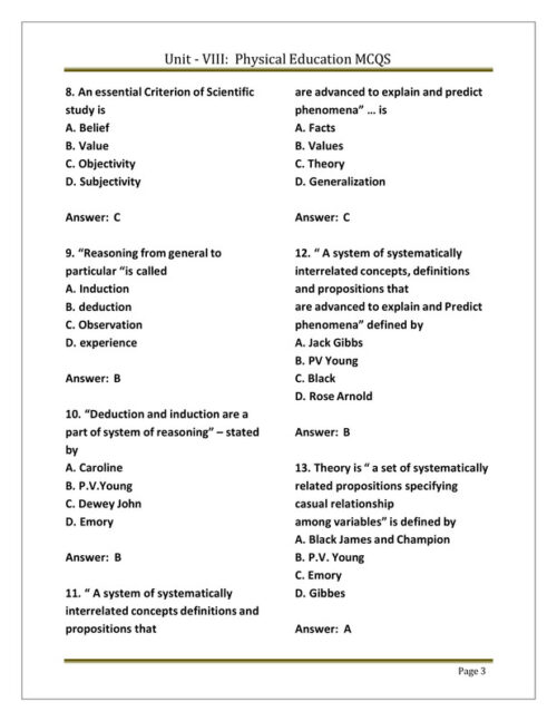 EduIQ Physical Education Notes Unit 6 to 10 with MCQs for CSIR UGC NET SET JRF-k