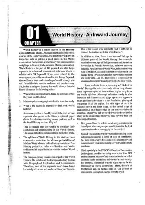 Manikant Singh Modern and World History Optional Notes with GS SCORE Topical 10 Test for UPSC Mains-b
