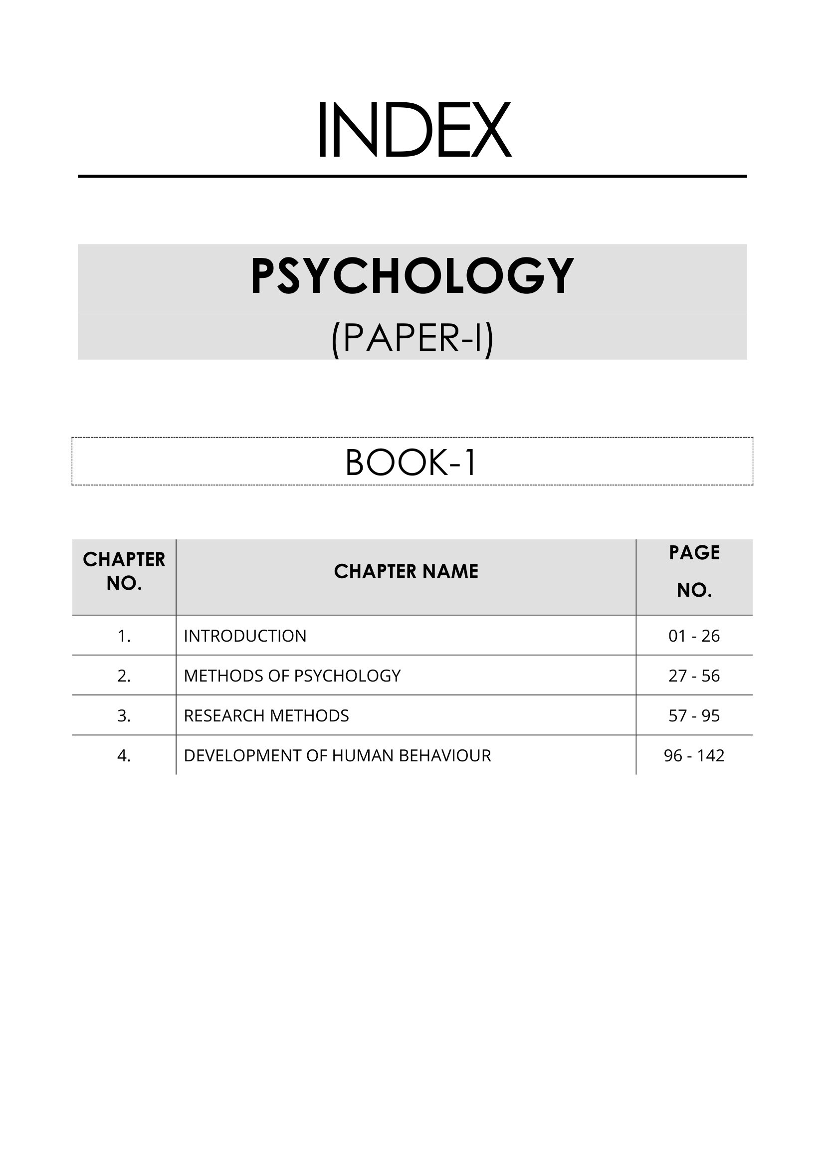 Psychology Optional Notes of Paper1 by Rau IAS in English for UPSC