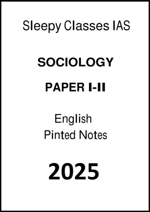 Sleepy IAS Classes Sociology Optional handwritten notes in English for UPSC Mains 2025 preparation