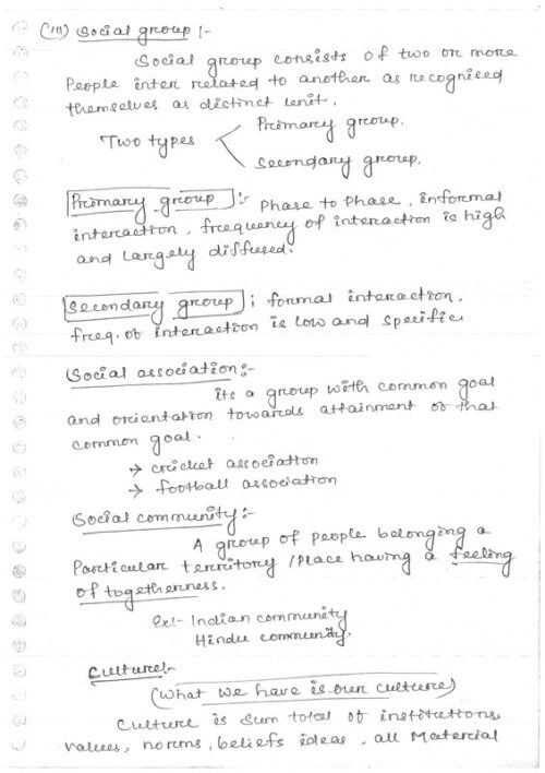 Vikas Ranjan Sociology Optional Handwritten Notes of Paper 1 for IAS Mains-b