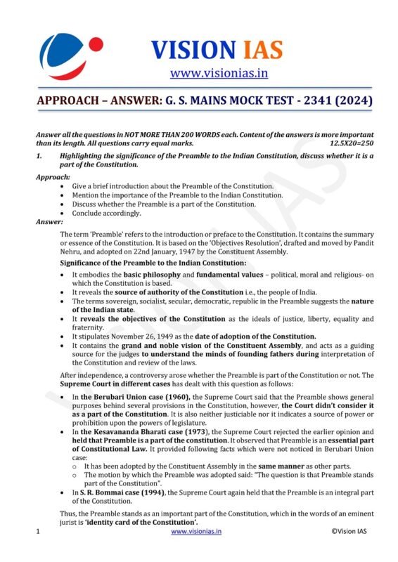 Gs 11 Contractor Test Vision IAS GS Mains 11 Mock Test Series in English 2024
