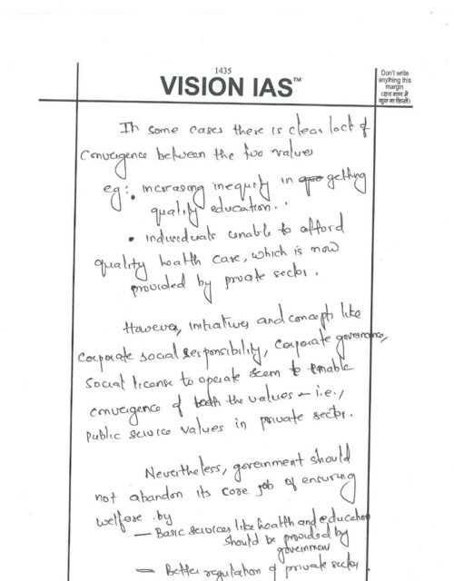 vision ias topper uma harathi 2022 gs and ethics handwritten copy english for upsc mains-b